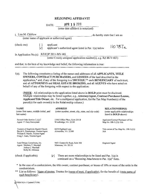 Fillable Online Ldsnet Fairfaxcounty Rezoning Affidavit Date Apr