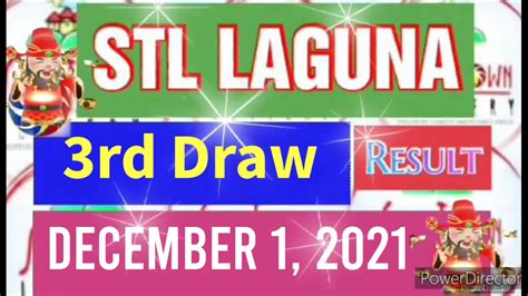 STL LAGUNA 3rd DRAW RESULT DECEMBER 1, 2021 - YouTube