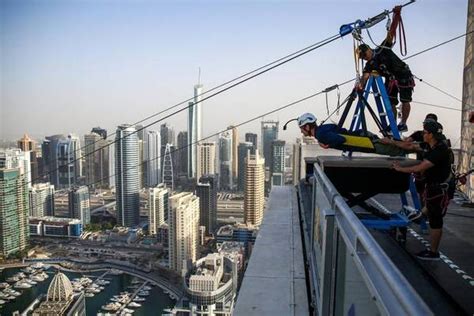 Dubai Zip Line Across The Marina Getexplore