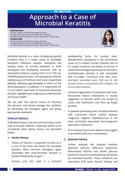 (PDF) Approach to a Case of Microbial Keratitis