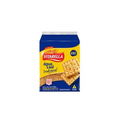 Bolacha Biscoito Cream Cracker Tradicional 350g Água E Sal Vitarella