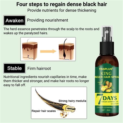 X Days Ginger Hair Growth Spray Serum Anti Hair Loss Treatment