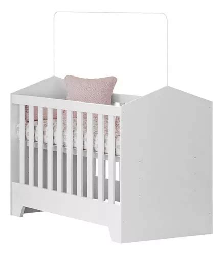 Ber O Mini Cama Mdf Suporte Mosquiteiro Duda Tigus Branco