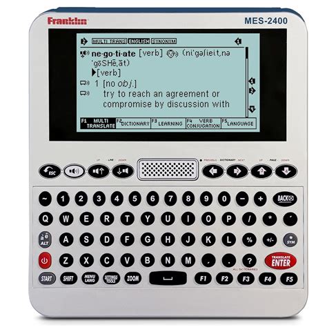 Franklin MES-2400 Digital Talking Dictionary, Multi-Language Translator