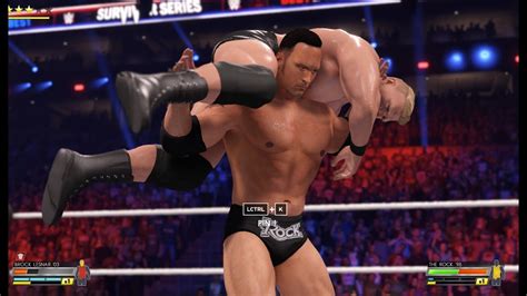 Full Match The Rock Vs Brock Lesnar Wwe K Gameplay Youtube