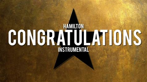 Congratulations Hamilton Lyrics