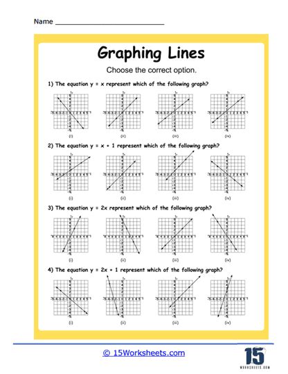 Graphing Lines Worksheets - 15 Worksheets.com - Worksheets Library