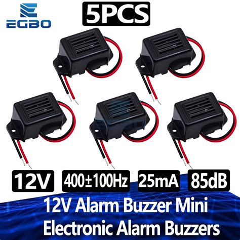 5pcs Egbo Alarm Buzzer Dc 12v 85db Mini Electronic Alarm Buzzers Constant Tone