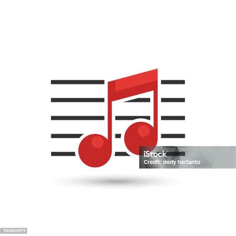 Logo De Notes Musicales Disolement Sur Le Fond Blanc Vecteurs Libres De