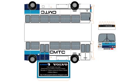 Onibus Papel Modelismo Caio Am Lia Volvo B Tr Lebus Articulado Da Cmtc