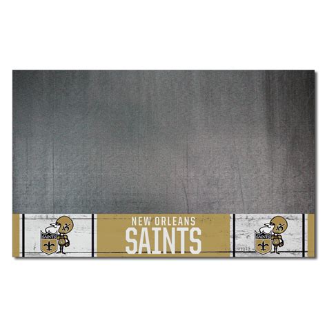 Officially Licensed NFL New Orleans Saints Vinyl Grill Mat W Logo