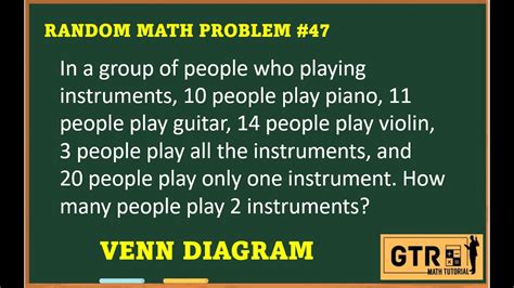 Random Math Problem Venn Diagram Youtube