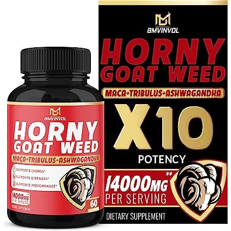 Amazon Super Strength 1590mg Horny Goat Weed 120 Capsules With