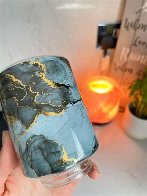 Gold Cracked Marble Mini Warmer With Wall Plug Cracked Marbles