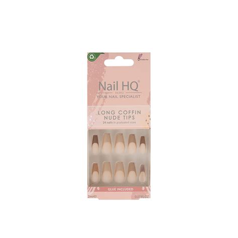 Buy Nail Hq Long Coffin Nude Tip Nails X Ghana