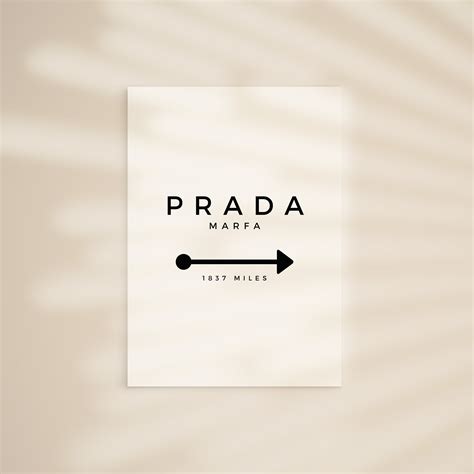 Prada Marfa Wall Art Print Fashion Prints Bedroom Wall Art Etsy