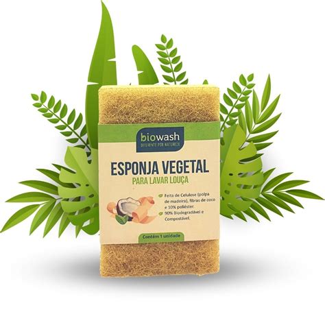 ESPONJA VEGETAL PARA LAVAR LOUÇA BIOWASH Terra Ecológica Loja Virtual