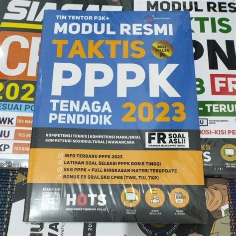 Jual Buku Modul Resmi Taktis PPPK Tenaga Pendidik 2023 FR Soal Asli