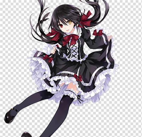 Free Download Date A Live Tokisaki Kurumi Ver Girl Anime Character Wearing Black And White