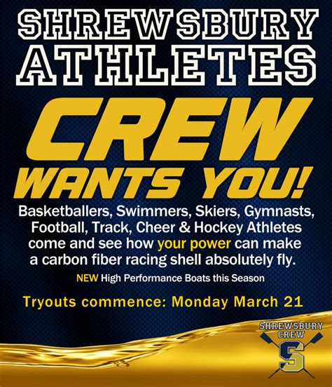 2022 Spring Crew Tryouts Shrewsbury High School Crew