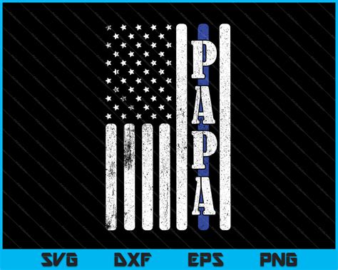 American Papa Flag SVG PNG Cutting Printable Files – creativeusart