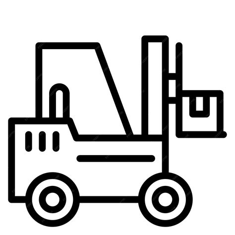 Premium Vector Forklift Vector Icon Illustration Of Construction