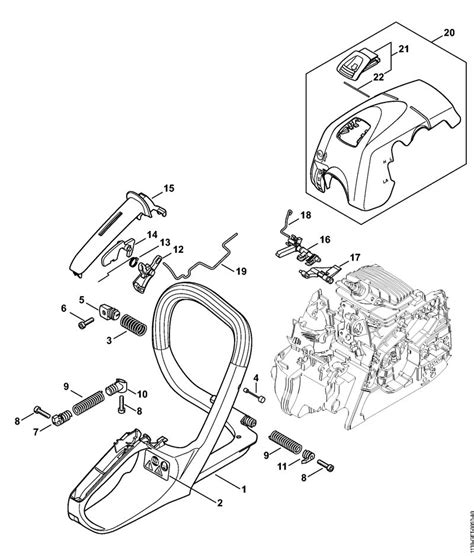 Stihl Ms C Be Handle Frame Shroud Lawn Turfcare Machinery Parts