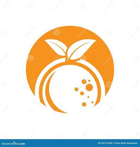 Orange Logo Design Vector Icon Illustration Design Stock Vector