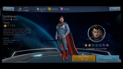 2 Shards SUPERMAN Silver Might Free Basic Chest Openning InJustice