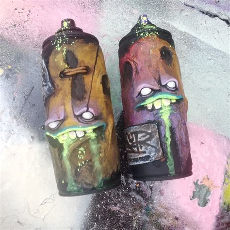 Graffiti Spray Paint Can Sculptures by Hoakser Set of 2 - Etsy