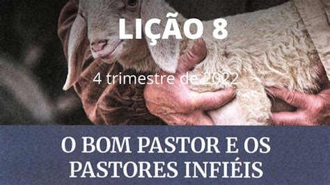 Ebd LiÇÃo 8[adultos] O Bom Pastor E Os Pastores InfiÉis 4 Trim De