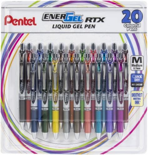 Pentel Energel Rtx Retractable Liquid Gel Pen Mm Pkg Assorted