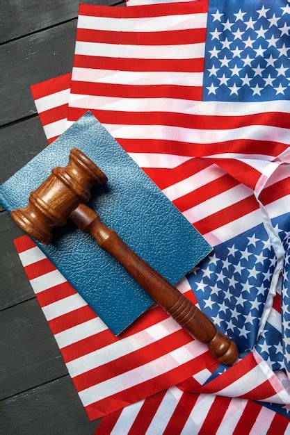 Premium Photo Gavel And Usa Flag