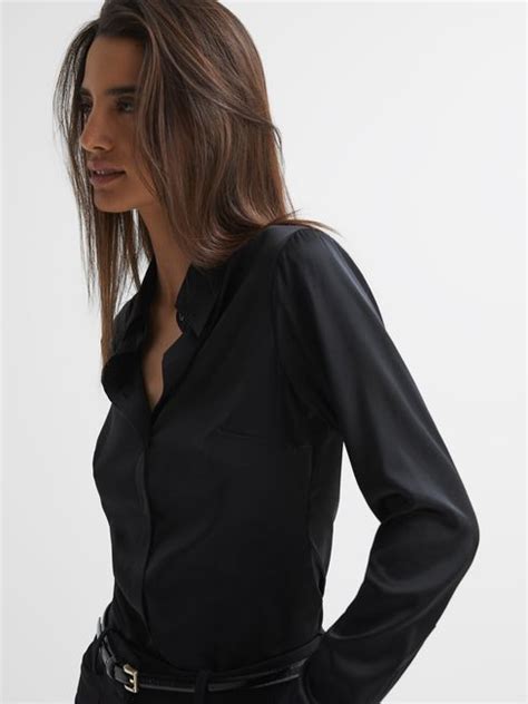 Reiss Sofia Silk Shirt Reiss Usa