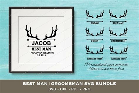 Best Man SVG Bundle Vector Clipart SVG PNG PDF DXF File