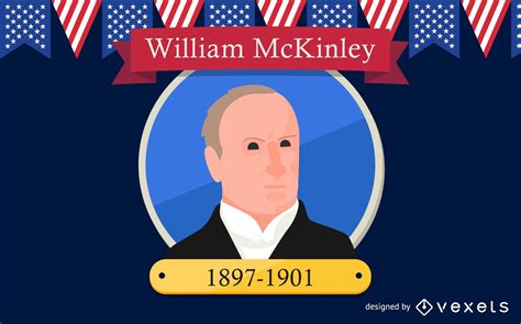 William McKinley Cartoon Illustration Vector Download