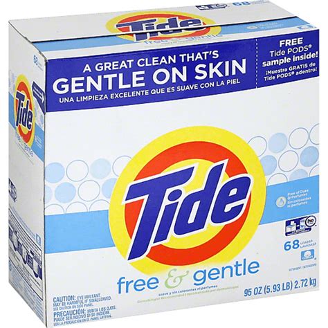 Tide Free & Gentle Laundry Detergent Powder, 68 loads 95 ounces | Shop ...