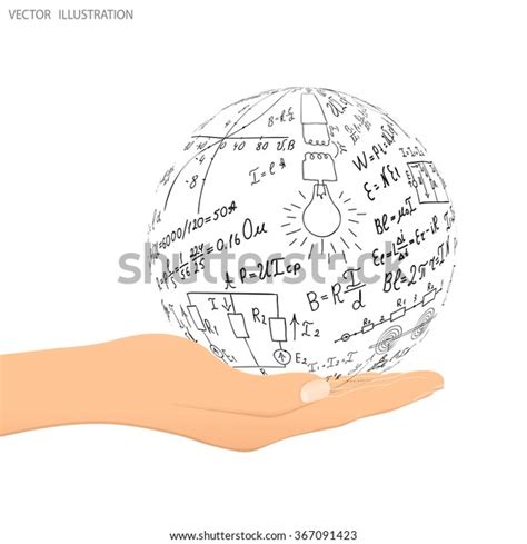 Ball Form Mathematical Equations Formulas On Stock Vector Royalty Free