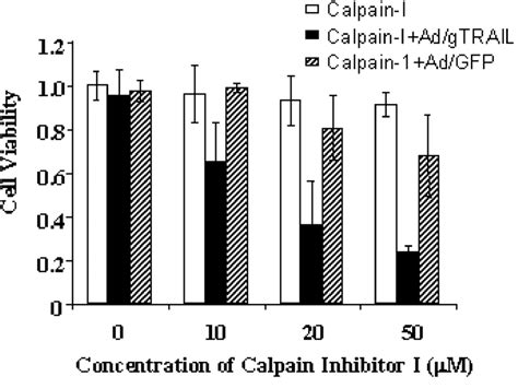 Combined Effects Of Ad Gtrail And Calpain Inhibitor I Cells Were