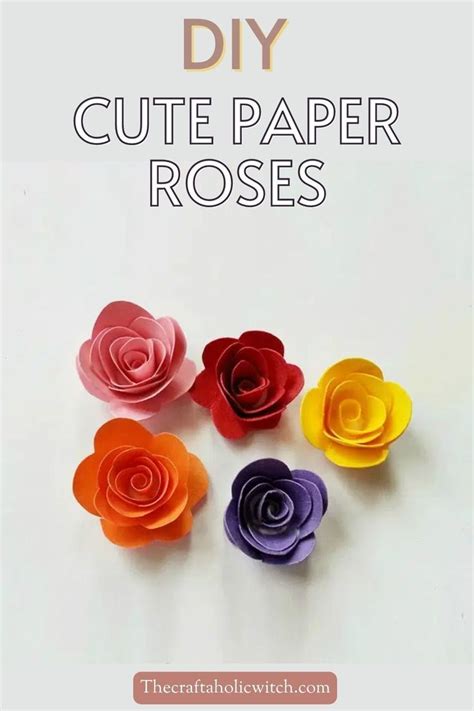 How To Make Mini Paper Roses Diy Paper Flowers