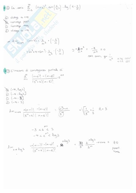 Analisi Matematica Temi D Esame E Quiz Svolti E Commentati Prof Serra