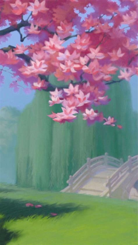 Mulan Cherry Blossom Disney Background Disney Pictures Disney Wallpaper