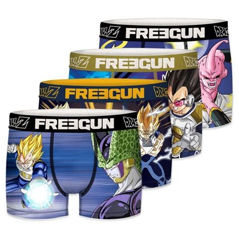 FREEGUN Boxer homme DRAGON BALL Z caleçon homme Buu Goku Vegeta