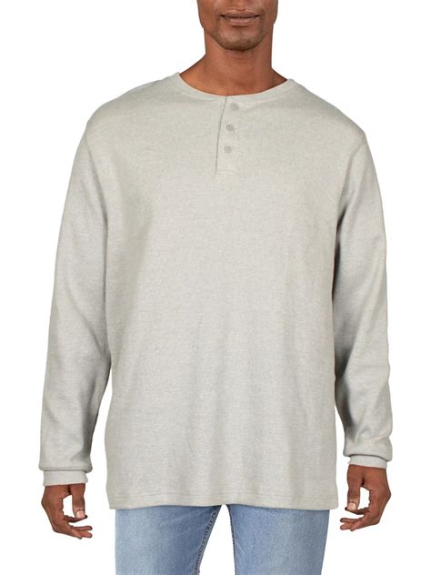 The North Face Thermal Waffle Knit Henley Shirt In Gray For Men Lyst