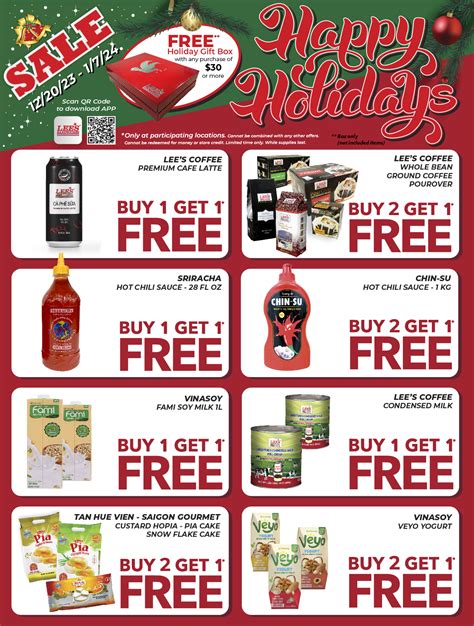 Happy Holiday with our Great Deals from 12/20/2023 to 01/07/2024 at