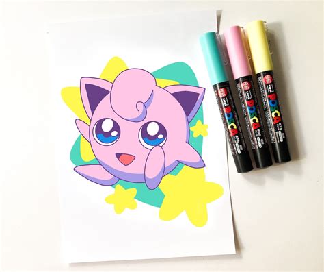 Jigglypuff Mini Print Pokemon POSCA Paint Pen Art - Etsy