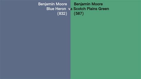 Benjamin Moore Blue Heron Vs Scotch Plains Green Side By Side Comparison