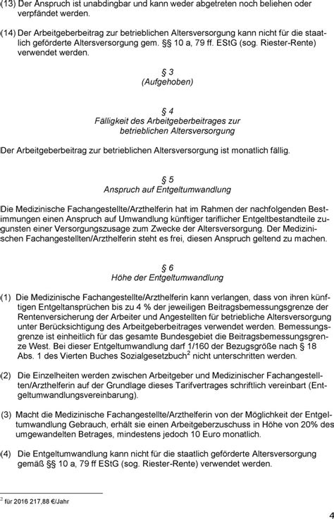 Tarifvertrag Zur Betrieblichen Altersversorgung Und Entgeltumwandlung