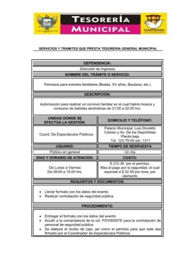 DEPENDENCIA DirecciÃ³n de Ingresos NOMBRE DEL TRÃ MITE O