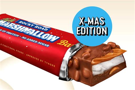 Limited Christmas Edition Rocky Road Marshmallow Barebells Protein Bar